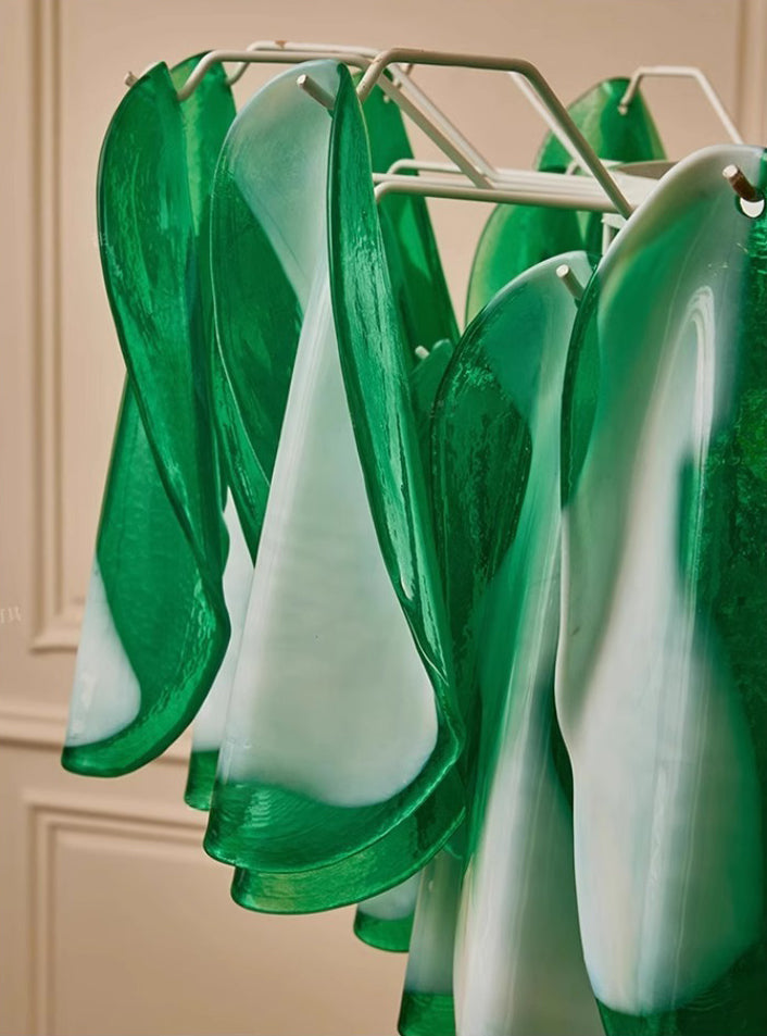 Green Murano glass Living room chandelier Dining room stair light
