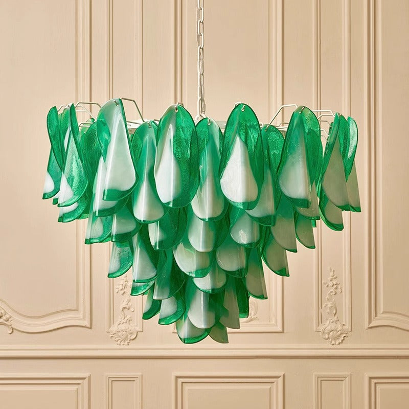 Green Murano glass Living room chandelier Dining room stair light