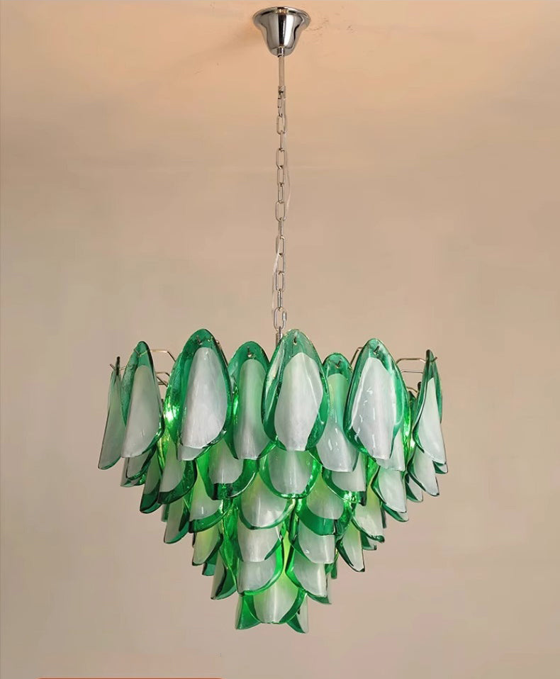 Green Murano glass Living room chandelier Dining room stair light