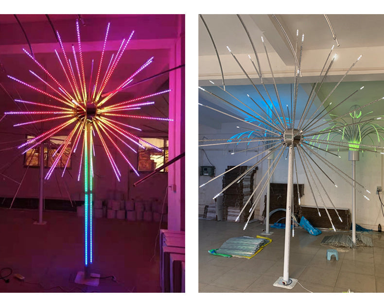 Large Garden Decoration LED Firework Light holiday lights 13ft