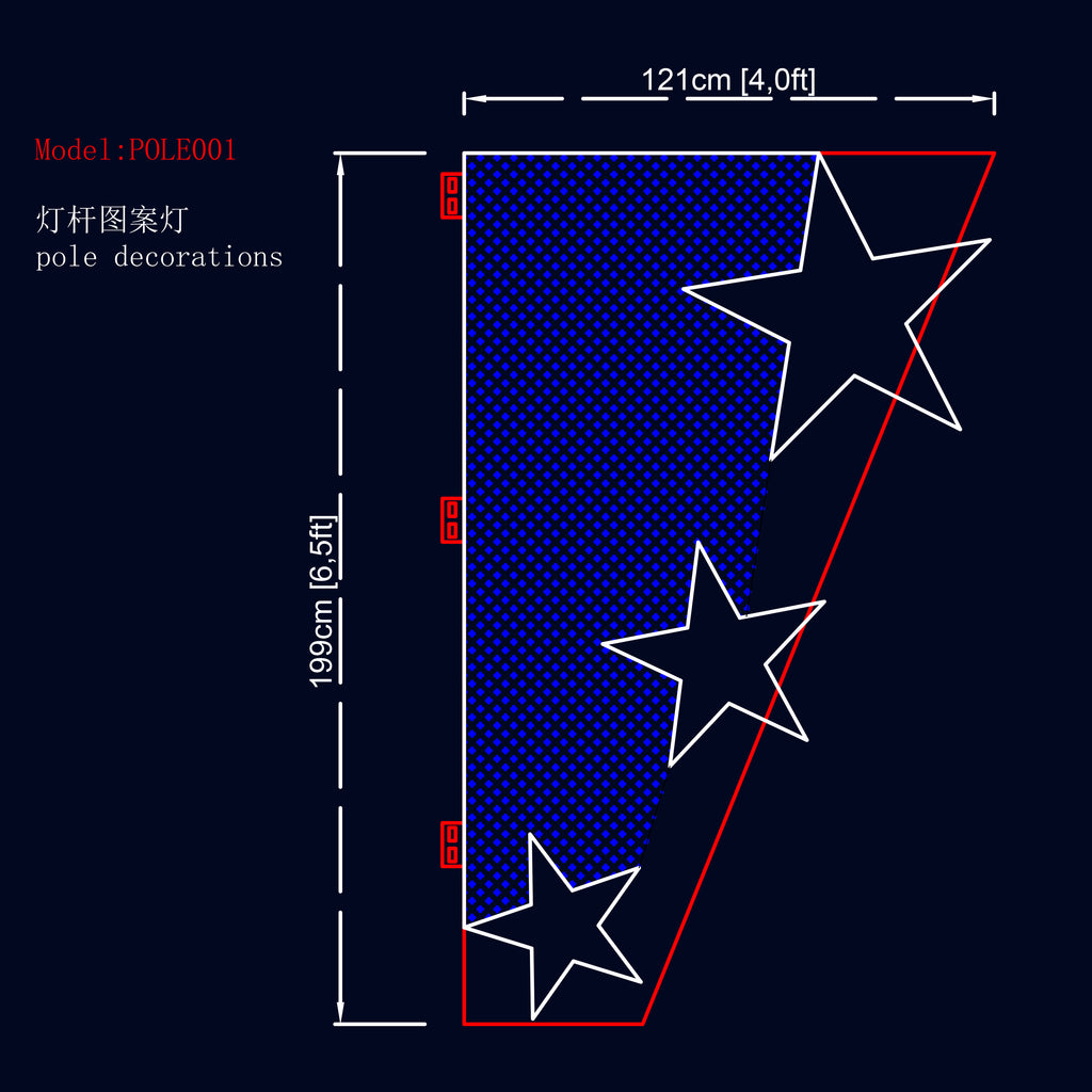 LED street pole decoration lamp LED motif light