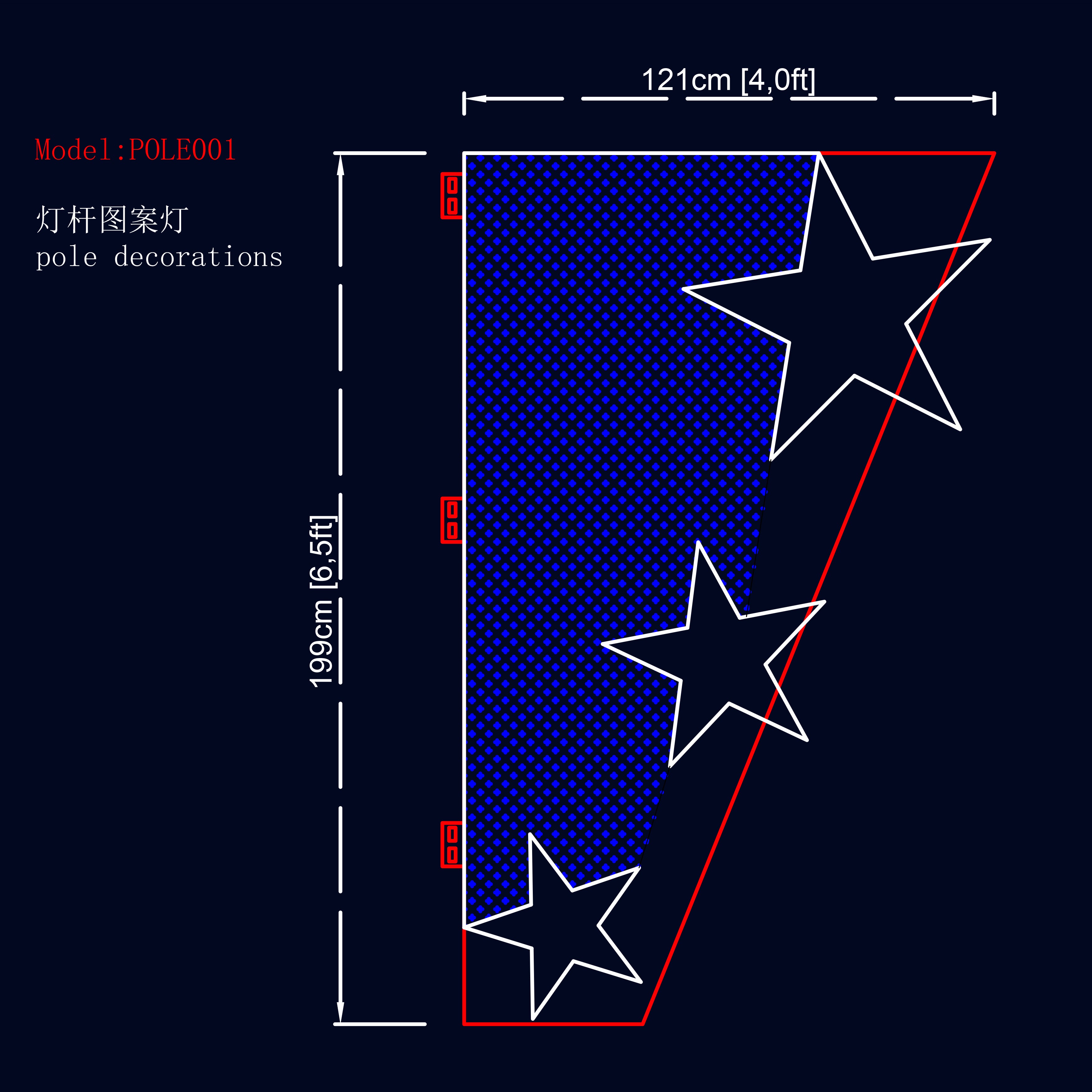 LED street pole decoration lamp LED motif light