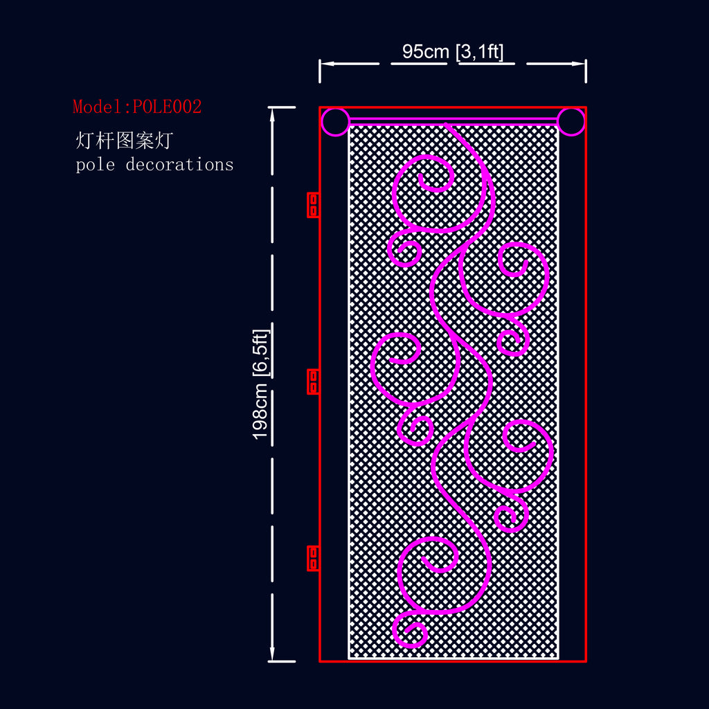 High-Efficiency LED Street Decoration Lamp pole 2