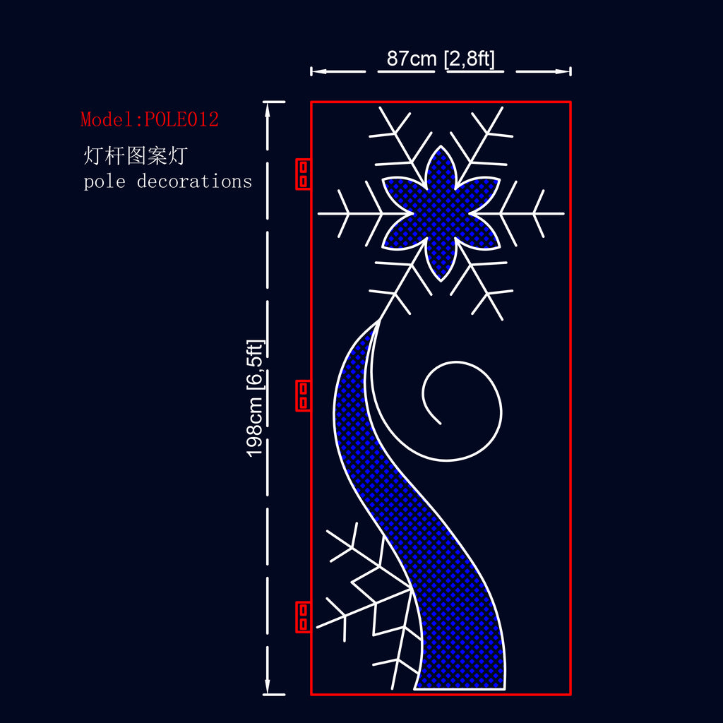 LED street pole decoration lamp LED motif light pole 12