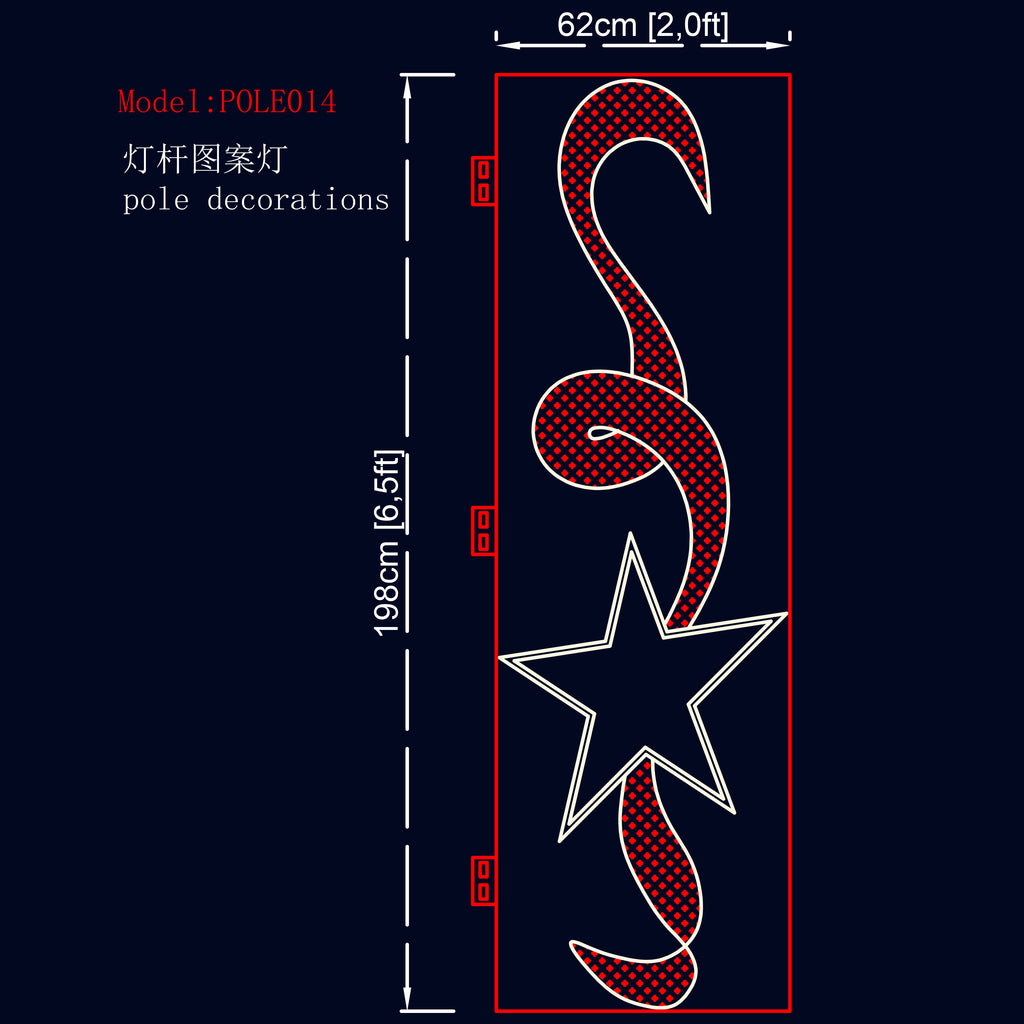 LED street pole decoration lamp LED motif light pole 14