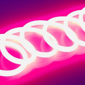 مصابيح نيون LED بمقاس 24 بوصة بتصميم ندفة الثلج