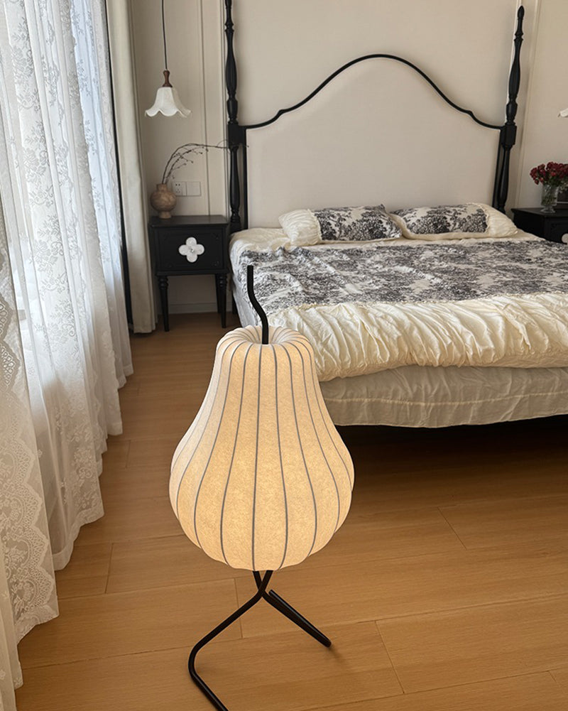 Pear lamp silk floor lamp living room atmosphere lamp