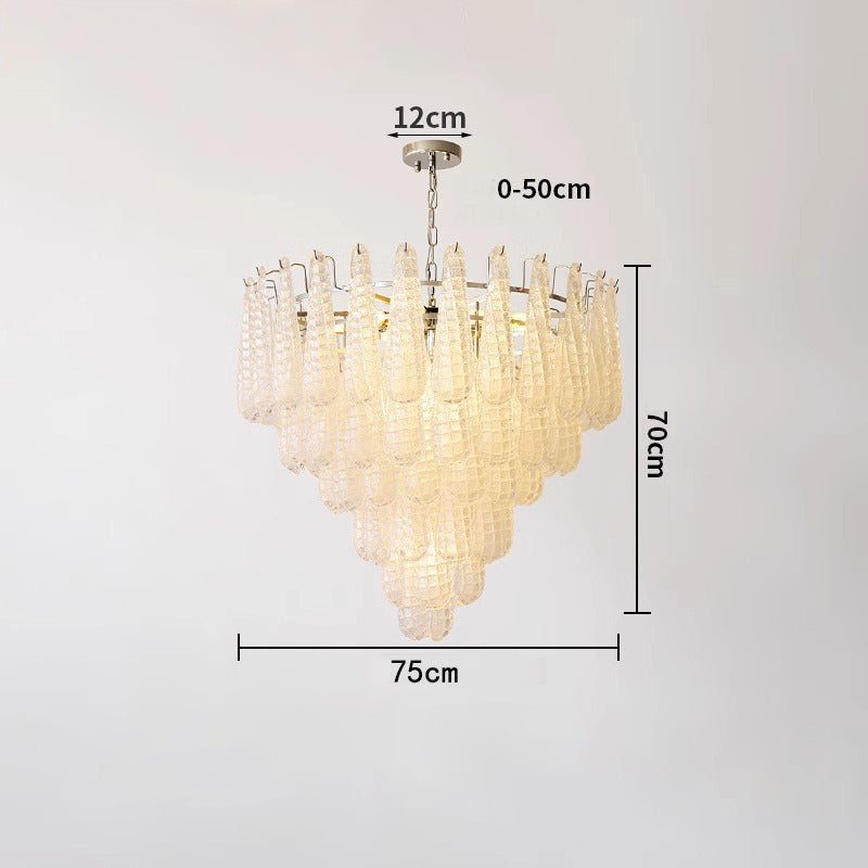 Vintage Nordic Decorative Pink Glass Pendant Luxurious Hanging Light