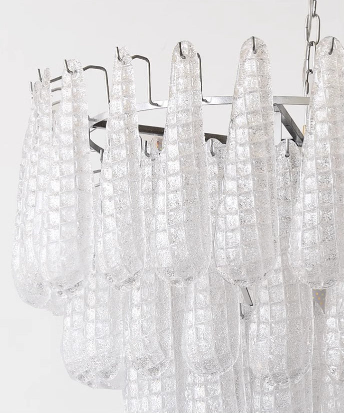 Vintage Nordic Decorative Pink Glass Pendant Luxurious Hanging Light