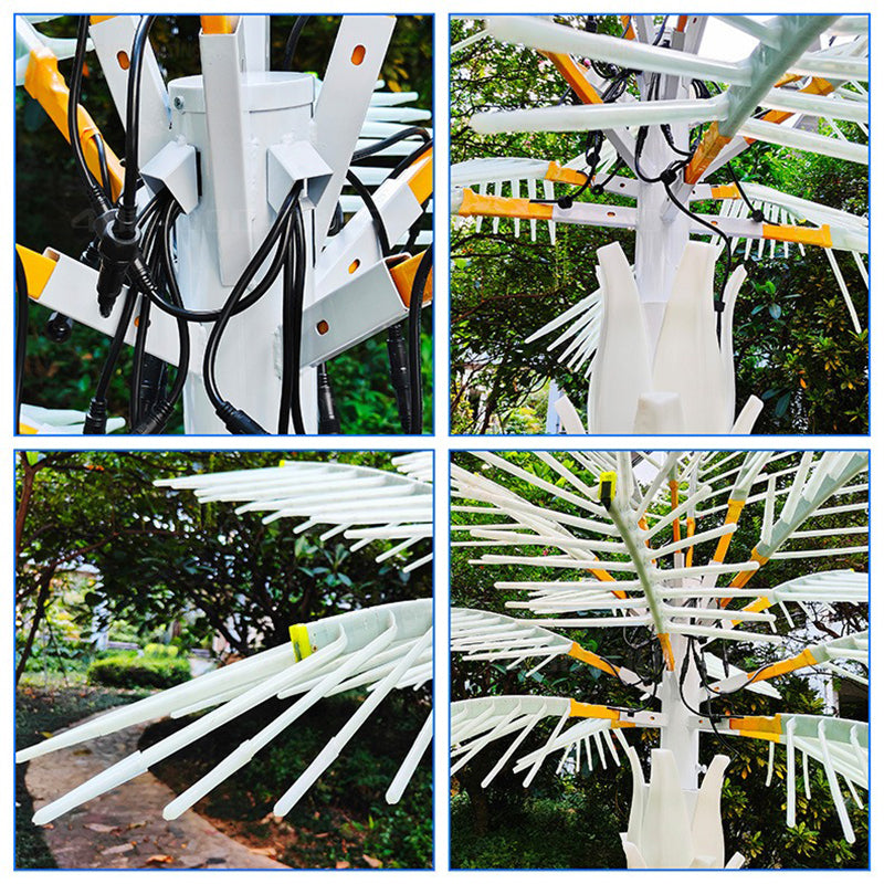 إضاءة خارجية مصباح شجرة نخيل LED شجرة جوز الهند الاصطناعية، ارتفاع: 3 أمتار (9.84 قدم) 