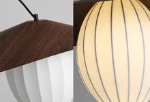 Load image into Gallery viewer, Restaurant chandelier walnut color 2025 new design dining table lamp
