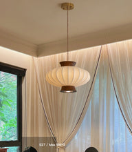 Load image into Gallery viewer, Restaurant chandelier Japanese style lamp fabric material
