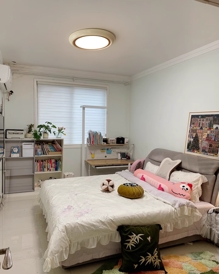 Room Lights Bedroom Ceiling Light Cream Round Lamp