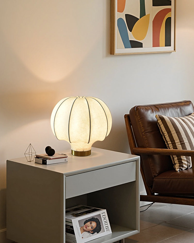 Silk table lamp bedroom dining room study room decorative lamp