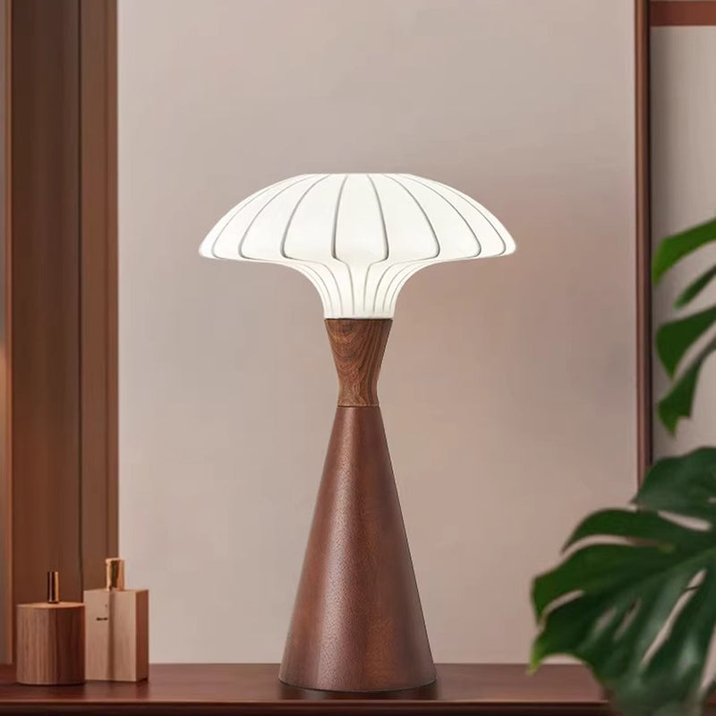 LED silk solid wood desk lamp