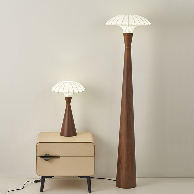 LED silk solid wood desk lamp