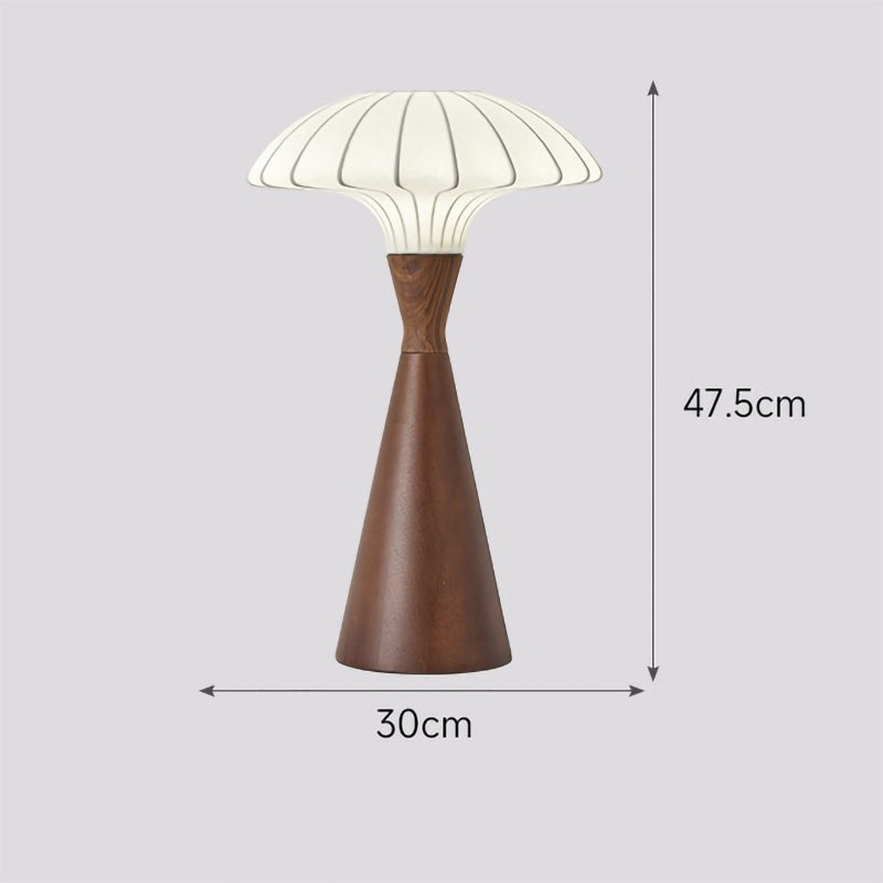 LED silk solid wood desk lamp