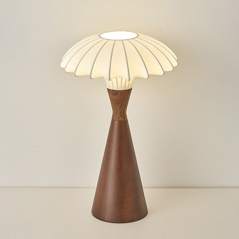 LED silk solid wood desk lamp