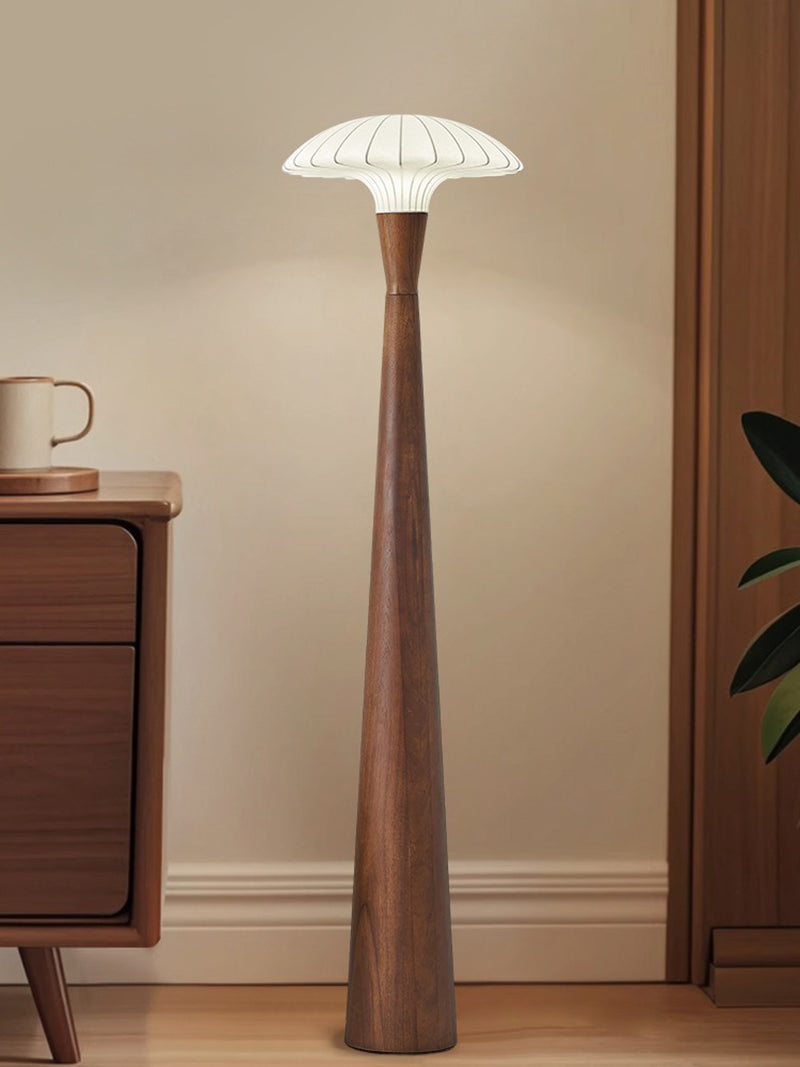 LED silk solid wood floor lamp