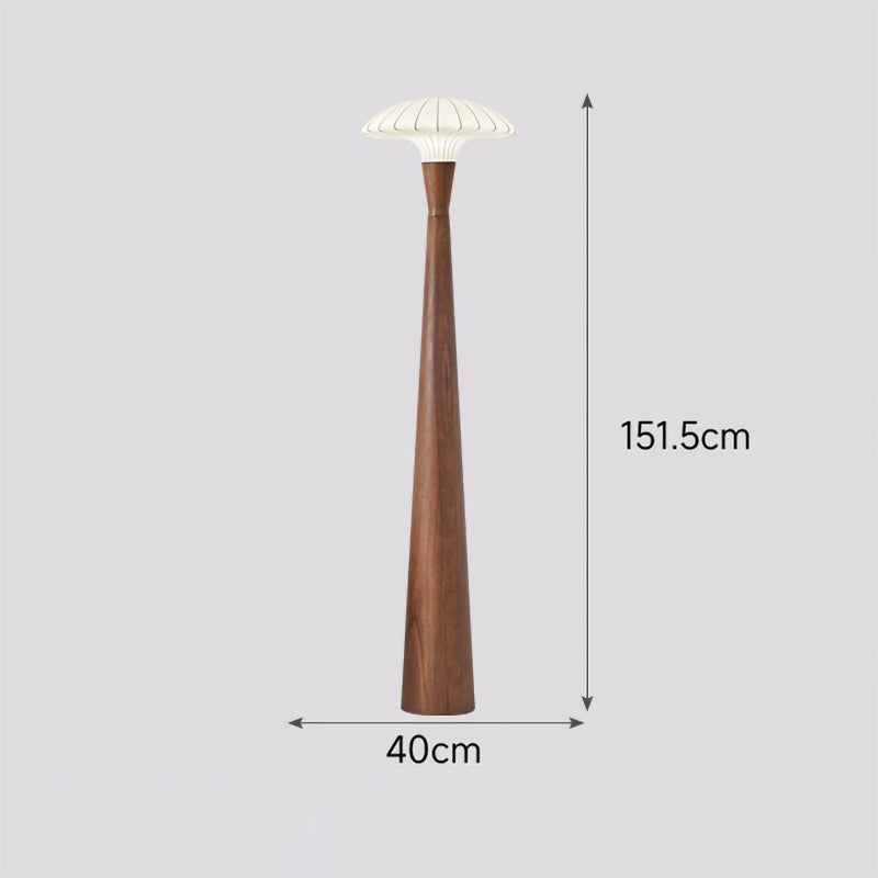 LED silk solid wood floor lamp