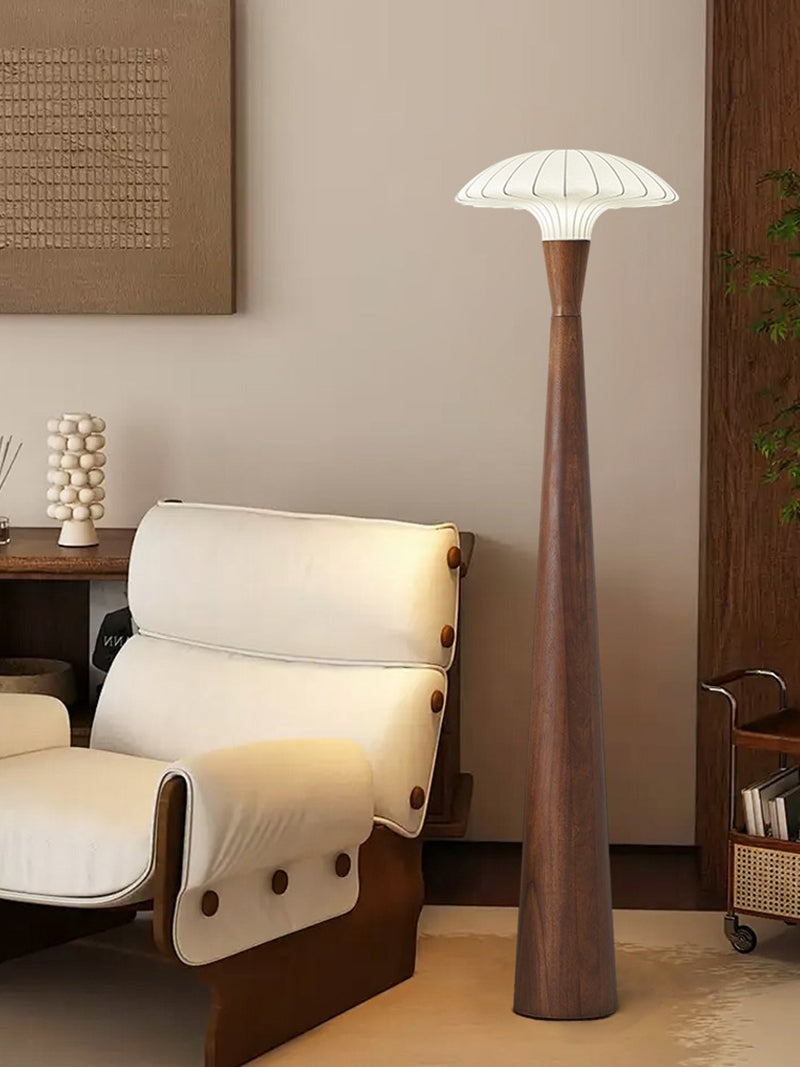 LED silk solid wood floor lamp
