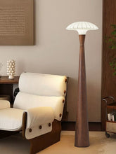 Load image into Gallery viewer, LED silk solid wood floor lamp
