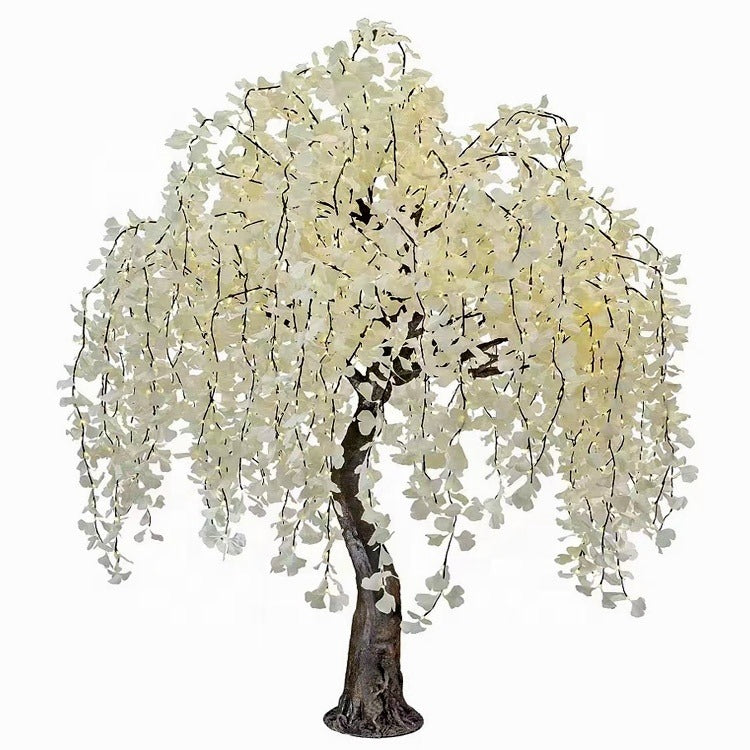 RGB LED Weeping Willow Tree Light Ginkgo Leaf
