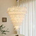 White jade glass chandelier