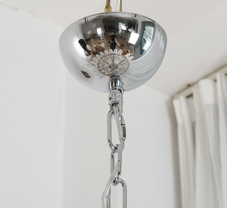 White jade glass chandelier