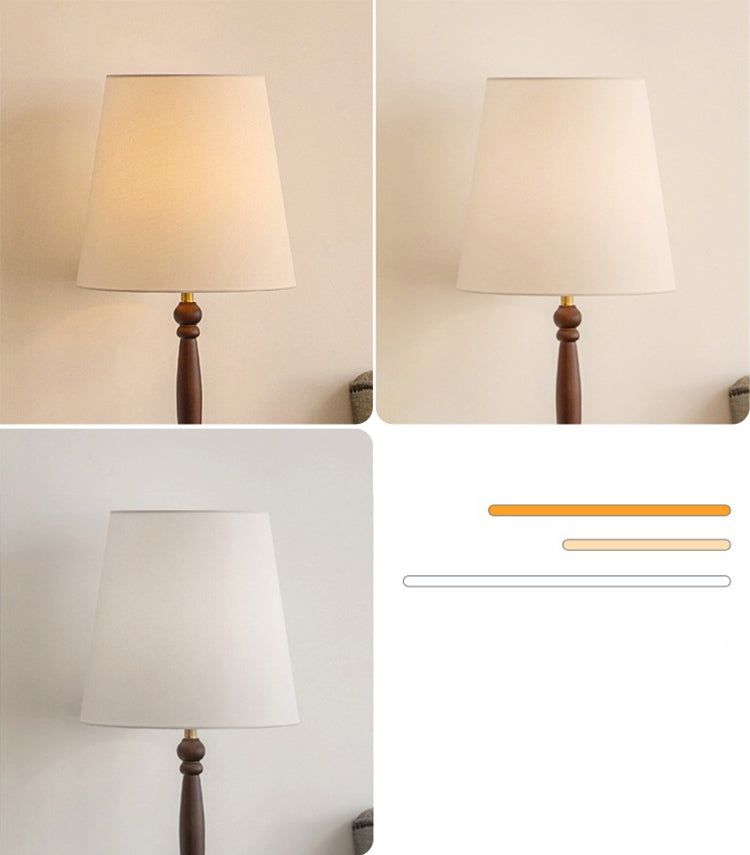 LED Wooden living room floor lamp study lamp