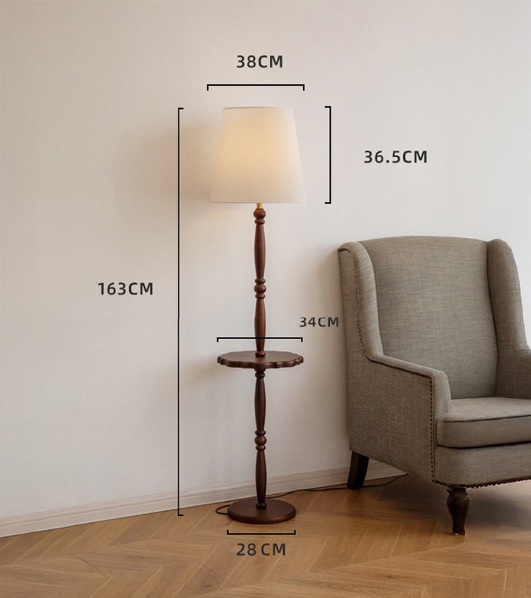 LED Wooden living room floor lamp study lamp