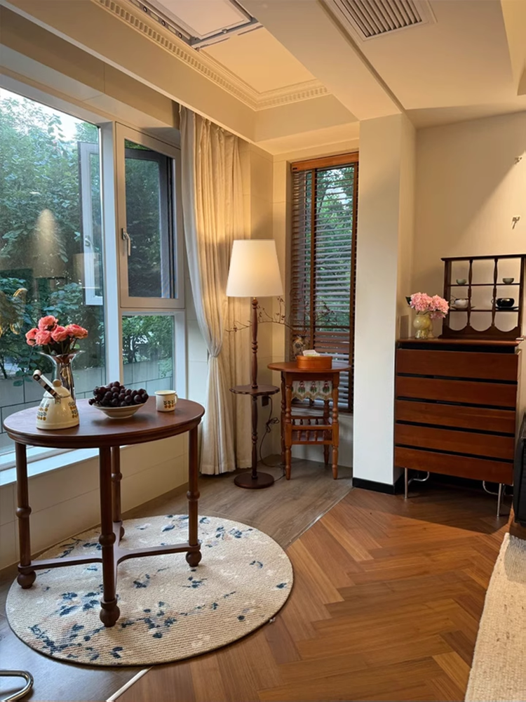 LED Wooden living room floor lamp study lamp