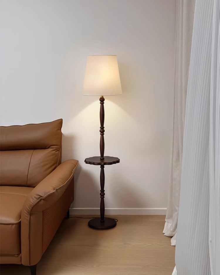 LED Wooden living room floor lamp study lamp
