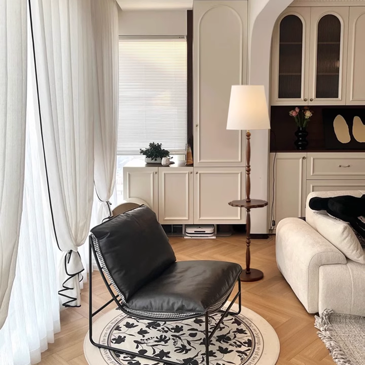 LED Wooden living room floor lamp study lamp