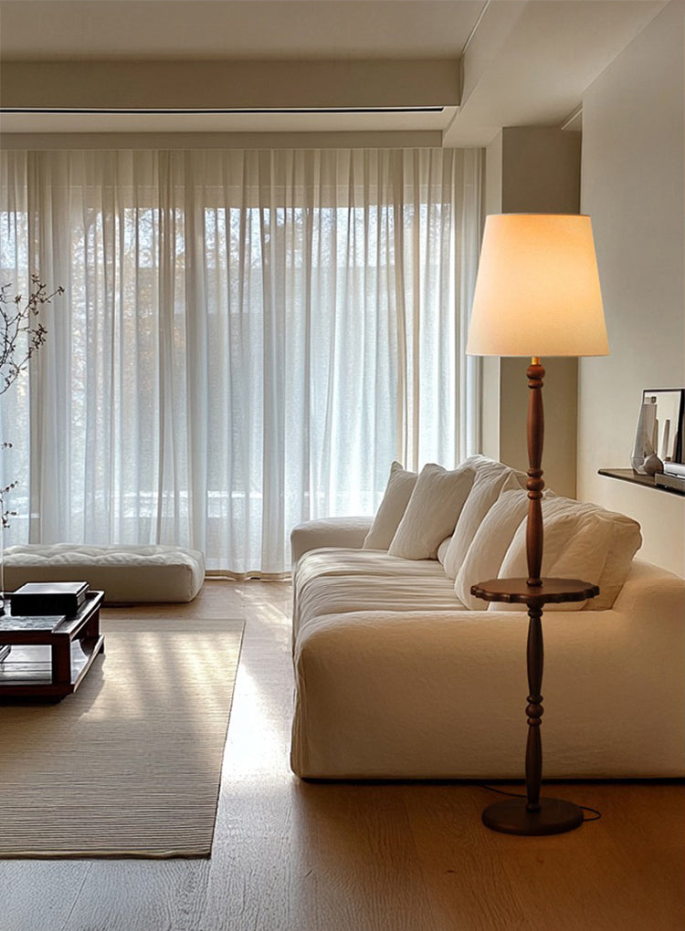 LED Wooden living room floor lamp study lamp