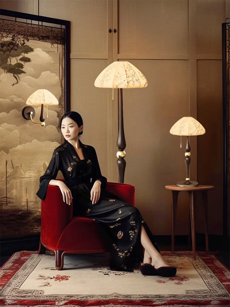 Vintage fabric wall lamp room pendant light