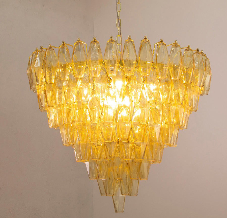 Stained glass French Murano designer living room chandelier dining room bedroom lamp