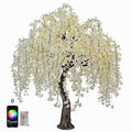 Product view of app-controlled RGBW ginkgo weeping willow tree light 3m with remote and app control