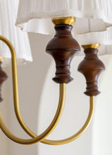 Load image into Gallery viewer, 6 lamp holders American fabric chandelier LED room lamp hall lamp
