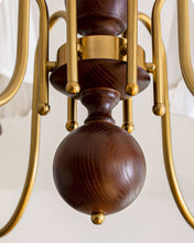 Load image into Gallery viewer, 6 lamp holders American fabric chandelier LED room lamp hall lamp

