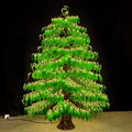 Warm white LED Gum Tree Light 2.4m 8ft with green leaves for outdoor decoration