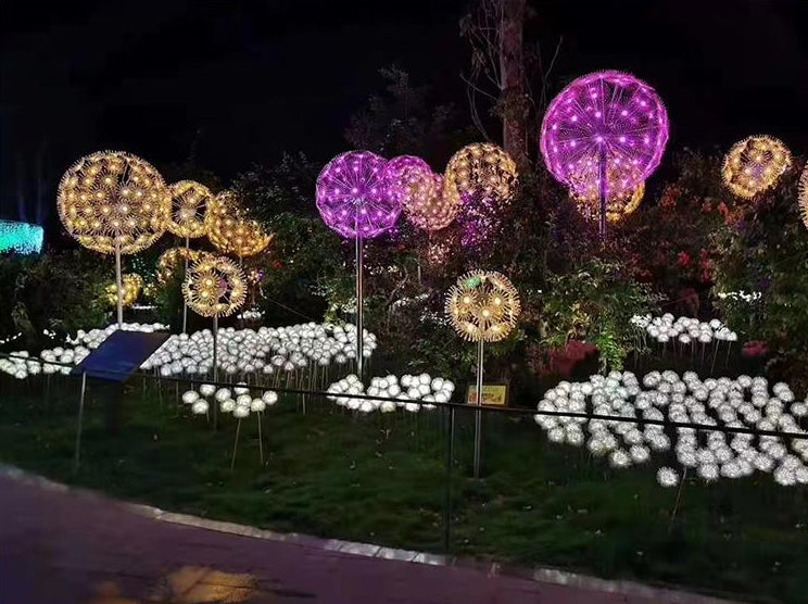 LED dandelion lamp outdoor waterproof IP65 optical fiber lamp garden decorative lamp High:3m(9.84ft)