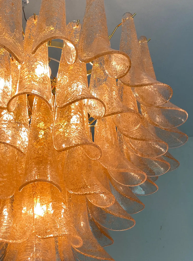Clear Gold Petali Selle designer living room chandelier dining room hotel lamp