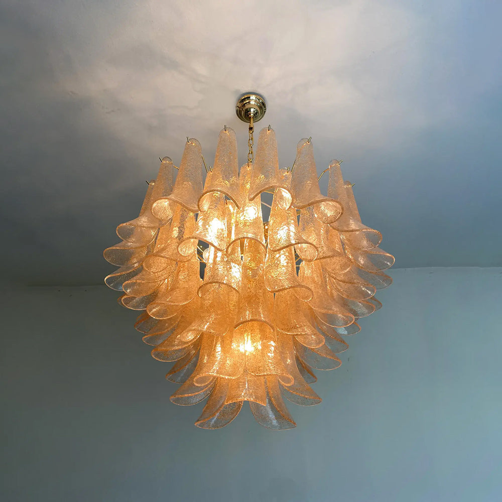 Clear Gold Petali Selle designer living room chandelier dining room hotel lamp