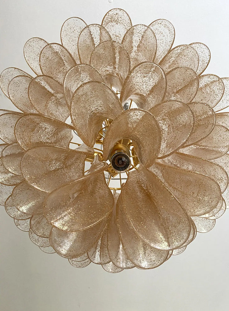 Clear Gold Petali Selle designer living room chandelier dining room hotel lamp