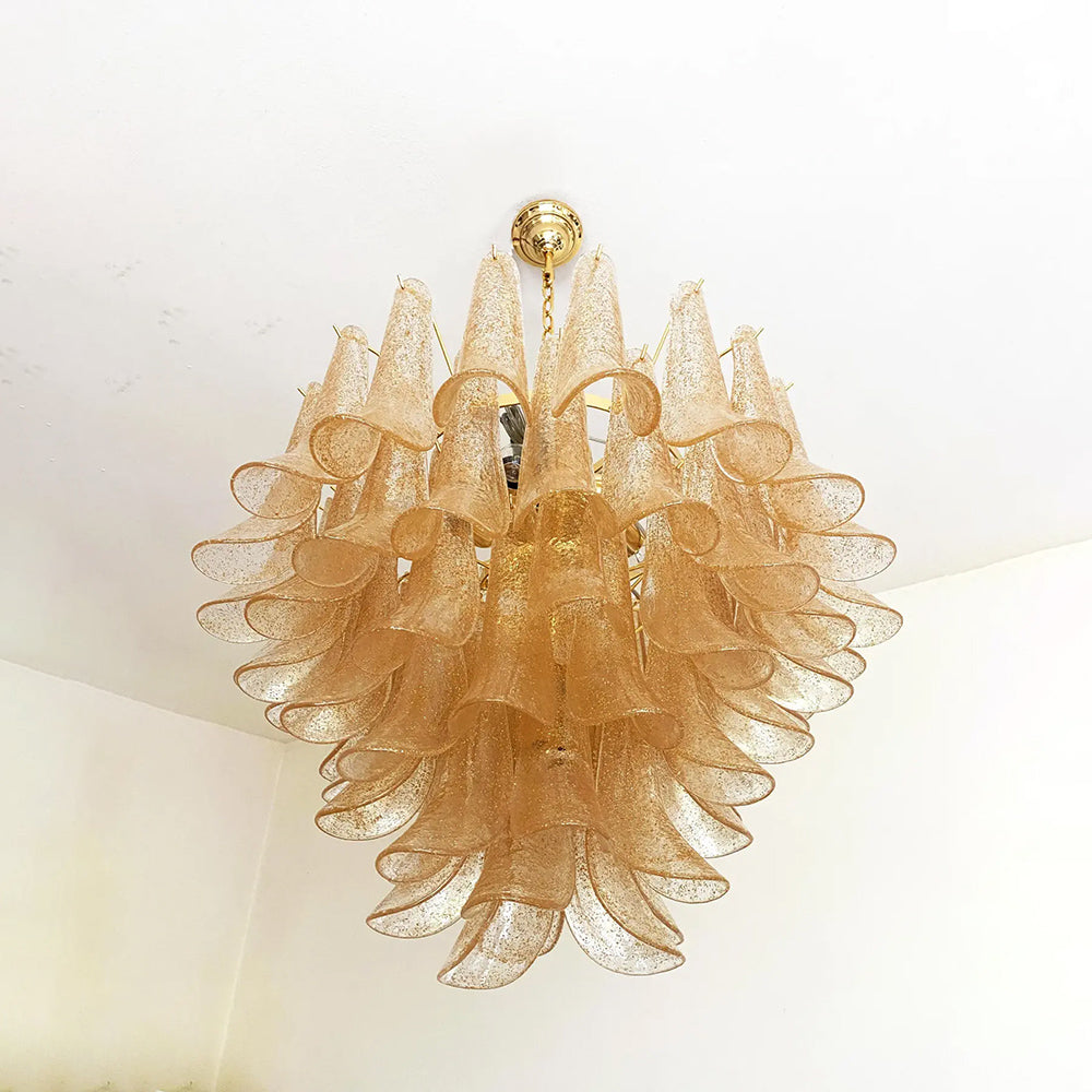 Clear Gold Petali Selle designer living room chandelier dining room hotel lamp