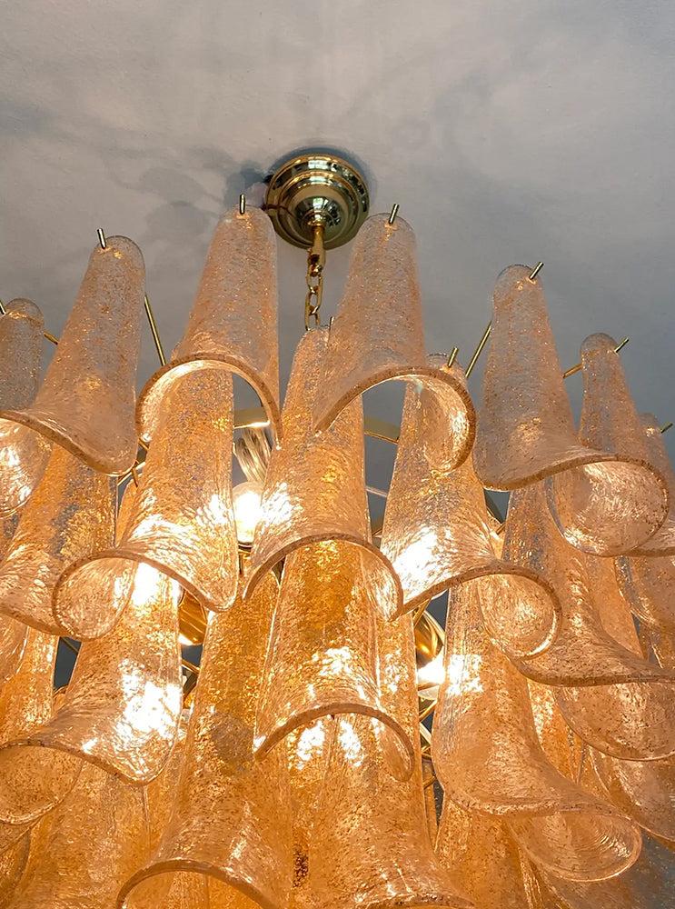 Clear Gold Petali Selle designer living room chandelier dining room hotel lamp