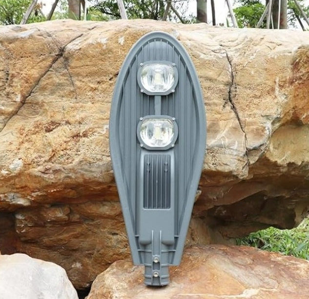 Side view of cobra LED street light head for municipal road lighting