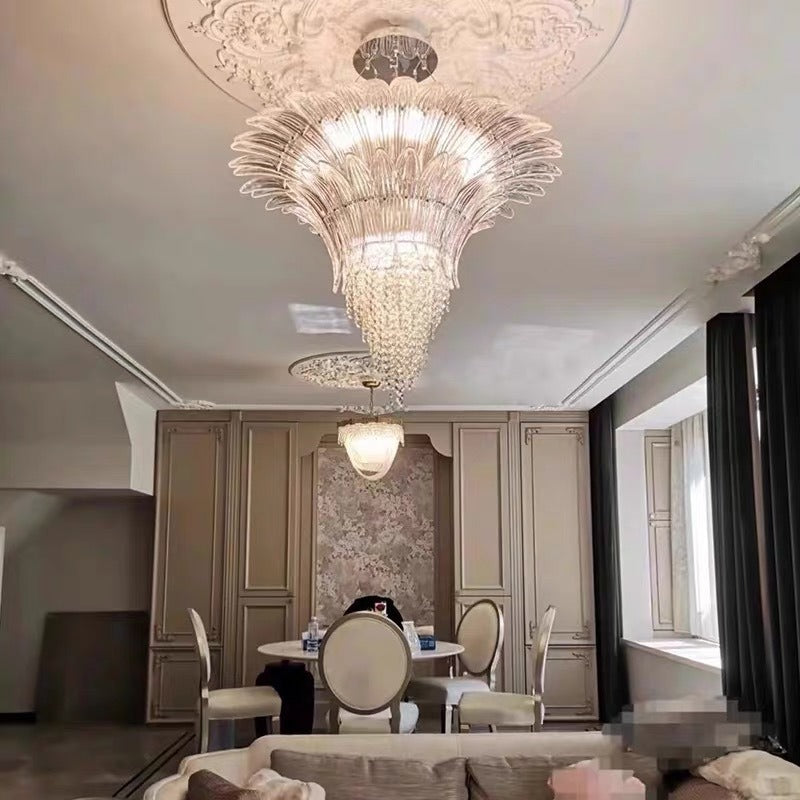 Vintage crystal chandelier Murano hall main light