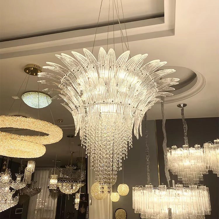 Vintage crystal chandelier Murano hall main light